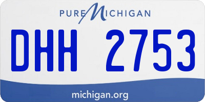MI license plate DHH2753