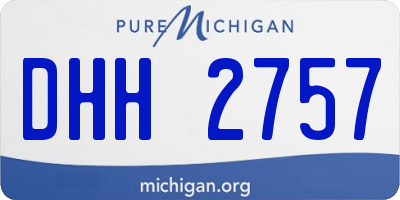 MI license plate DHH2757