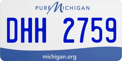 MI license plate DHH2759