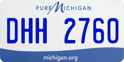 MI license plate DHH2760