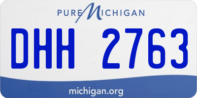 MI license plate DHH2763
