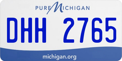 MI license plate DHH2765