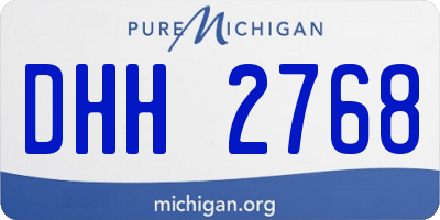 MI license plate DHH2768