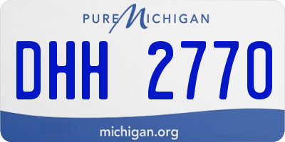 MI license plate DHH2770