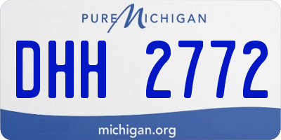 MI license plate DHH2772