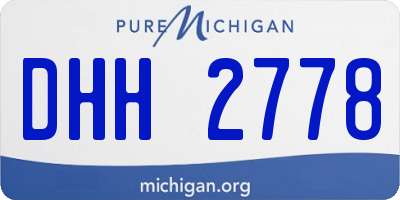 MI license plate DHH2778