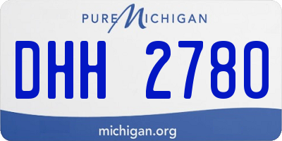 MI license plate DHH2780