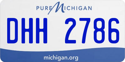 MI license plate DHH2786