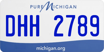 MI license plate DHH2789