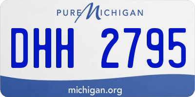 MI license plate DHH2795