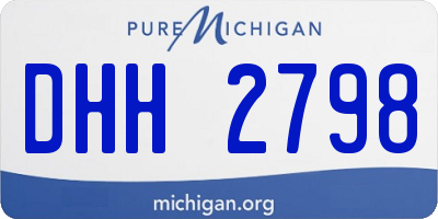 MI license plate DHH2798