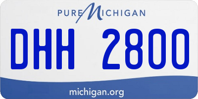 MI license plate DHH2800
