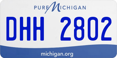 MI license plate DHH2802