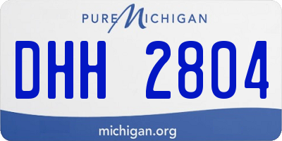 MI license plate DHH2804