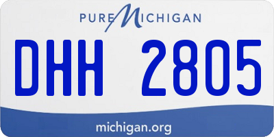 MI license plate DHH2805