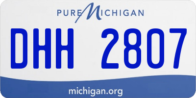 MI license plate DHH2807