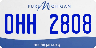 MI license plate DHH2808