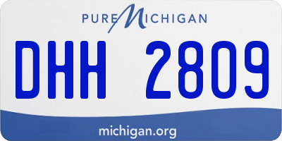 MI license plate DHH2809