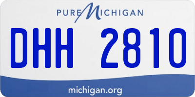 MI license plate DHH2810