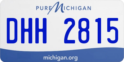 MI license plate DHH2815