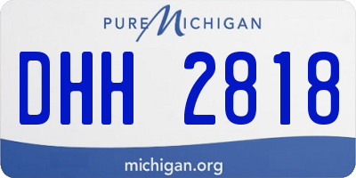 MI license plate DHH2818