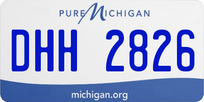 MI license plate DHH2826