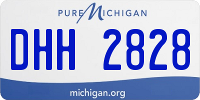 MI license plate DHH2828