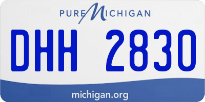 MI license plate DHH2830