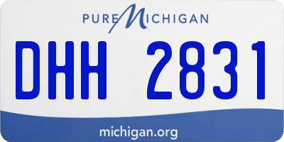 MI license plate DHH2831