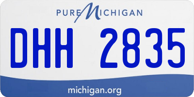 MI license plate DHH2835