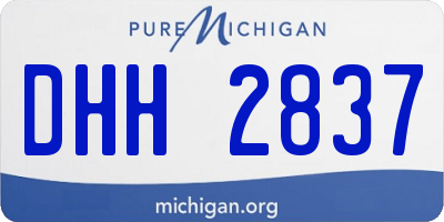 MI license plate DHH2837