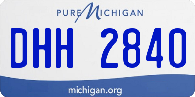 MI license plate DHH2840