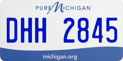 MI license plate DHH2845