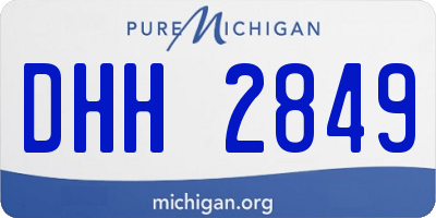 MI license plate DHH2849