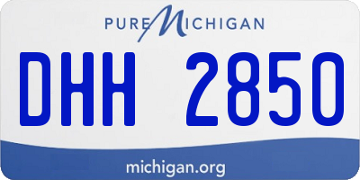 MI license plate DHH2850