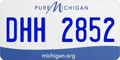 MI license plate DHH2852