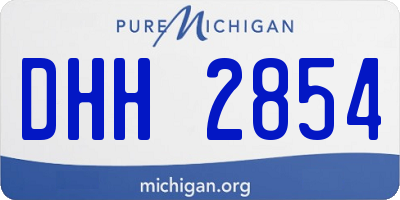 MI license plate DHH2854