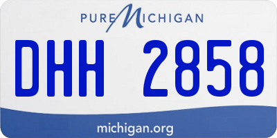 MI license plate DHH2858