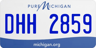 MI license plate DHH2859