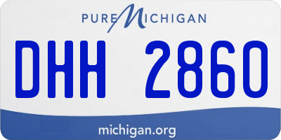 MI license plate DHH2860