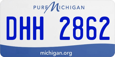 MI license plate DHH2862