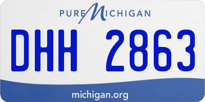 MI license plate DHH2863