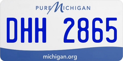 MI license plate DHH2865