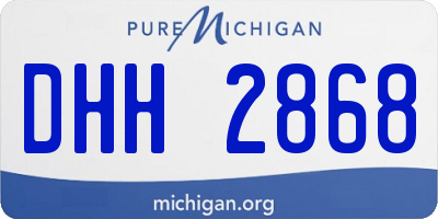 MI license plate DHH2868