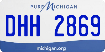 MI license plate DHH2869
