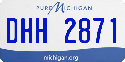 MI license plate DHH2871