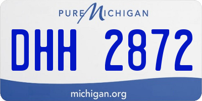 MI license plate DHH2872