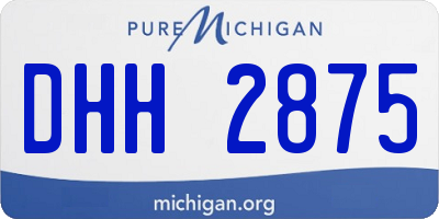 MI license plate DHH2875