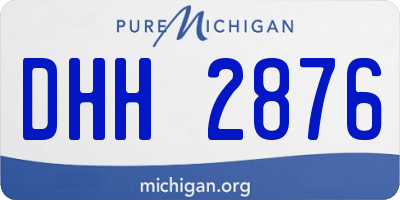 MI license plate DHH2876