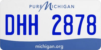 MI license plate DHH2878